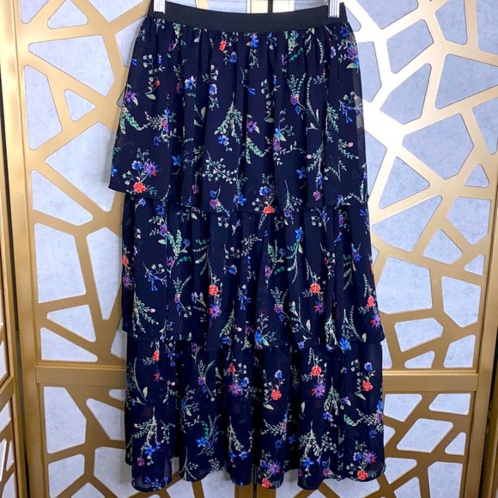 Lush Floral‎ Chiffon Tiered Skirt